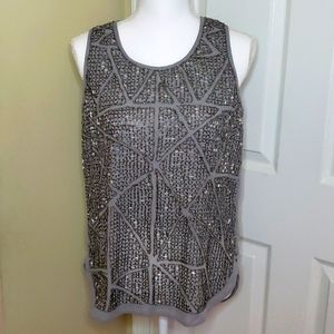 Olive and Oak gray embellished top.🤩🤩🤩